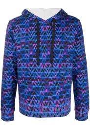 Valentino Optical Valentino print hoodie - Blu