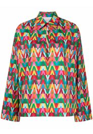 Valentino V optical pattern blouse - Rosso