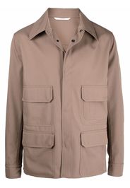 Valentino flap-pockets shirt jacket - Toni neutri