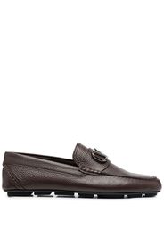 Valentino Garavani VLOGO leather loafers - Marrone