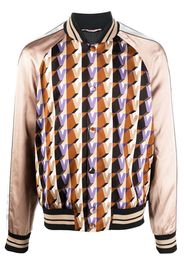 Valentino geometric-print bomber-jacket - Toni neutri