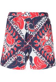 Valentino graphic logo swim shorts - Blu