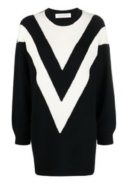 Valentino two-tone virgin-wool jumper - Nero