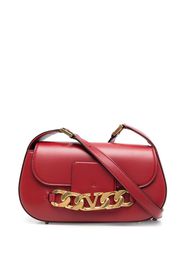 Valentino Garavani VLogo leather shoulder bag - Rosso