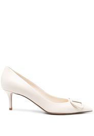 Valentino Garavani VLogo 75mm leather pumps - Bianco