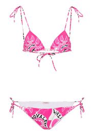 Valentino Set bikini Archive Manifesto - Rosa