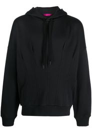 Valentino pleated cotton hoodie - Blu