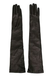 Valentino Garavani VLogo plaque lambskin gloves - Nero