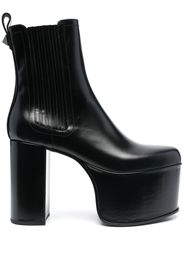 Valentino Garavani 130mm leather ankle boots - Nero