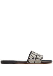 Valentino Garavani Sandali slides Toile Iconographe - Nero