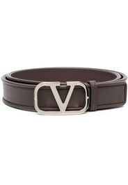 Valentino Garavani VLogo Signature leather belt - Marrone