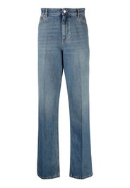 Valentino logo-patch straight-leg jeans - Blu