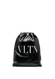 Valentino Garavani VLTN patent leather backpack - Nero