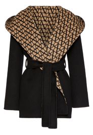 Valentino Garavani Cappotto Toile Iconographe con cappuccio - Nero