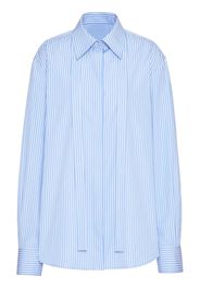 Valentino Garavani stripe-pattern cotton shirt - Blu