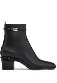 Valentino Garavani Tan-Go leather ankle boots - Nero