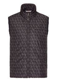 Valentino Garavani monogram-pattern zipped gilet - Nero