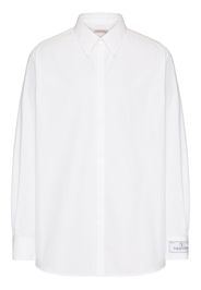 Valentino Garavani logo-patch long-sleeve shirt - Bianco