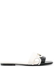 Valentino Garavani Chain 1967 leather flat sandals - Bianco