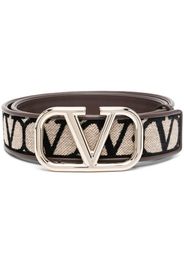 Valentino Garavani VLogo monogram-jacquard belt - Nero