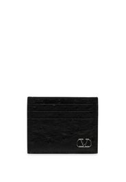 Valentino Garavani VLogo Signature leather cardholder - Nero