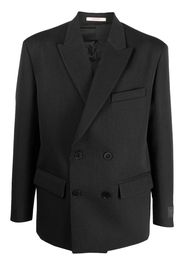 Valentino Garavani double-breasted virgin wool blazer - Grigio