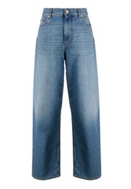 Valentino Garavani Jeans a gamba ampia con placca logo - Blu