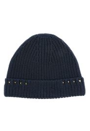 Valentino Garavani Rockstud virgin wool beanie - Blu