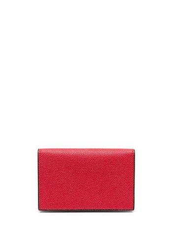 Valextra Onda leather cardholder - Rosso