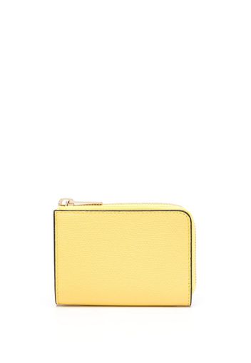 Valextra zip-up leather key holder - Giallo