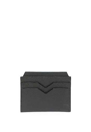 Valextra V-shape detail leather cardholder - Grigio