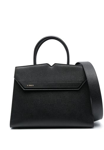 Valextra flap structured handbag - Nero