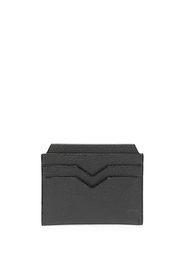 Valextra V-shape detail leather cardholder - Grigio