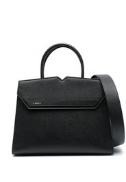 Valextra flap structured handbag - Nero