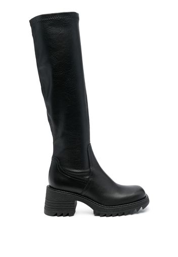 VAMSKO knee-length leather boots - Nero