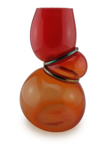 Vanessa Mitrani Double Ring glass vase - Rosso