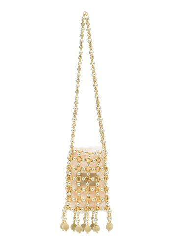 beaded chain shoulder bag