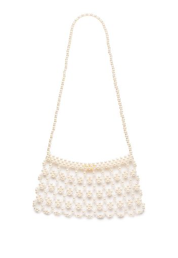 Vanina adage pearl crossbody bag - Bianco