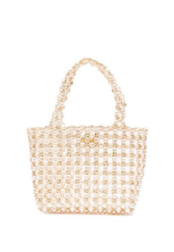 Vanina Sable Nacré mini tote bag - Bianco