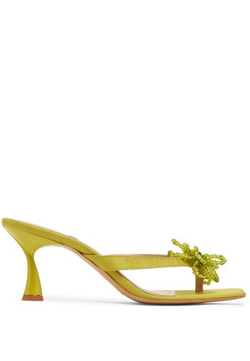 Vanina Bouquet Fleuri open-back mules - Verde