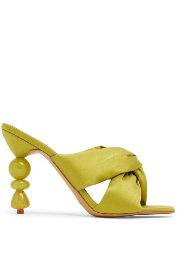 Vanina Camelia crossover-strap mules - Verde