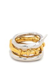 Vann Jewelry Anello Three-Layer - Argento