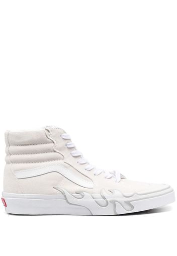 Vans Sk8-Hi flame-print sneakers - Bianco