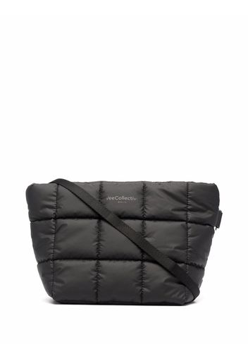 VeeCollective logo-print padded shoulder bag - Nero