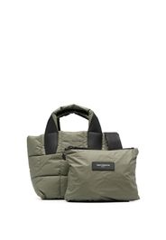 VeeCollective logo-print quilted tote bag - Verde