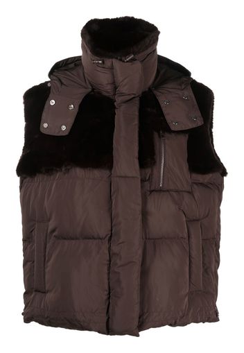 VEGANCODE panelled padded gilet - Marrone