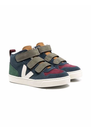 Veja Kids colour-block high-top sneakers - Blu