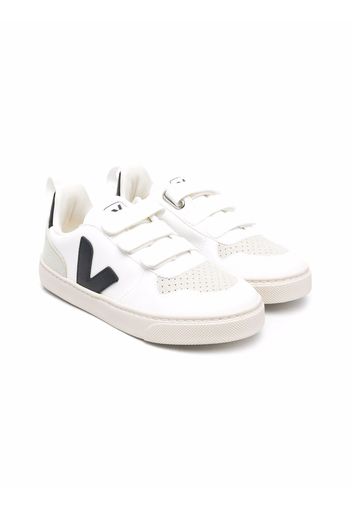 Veja Kids touch-strap low-top trainers - Bianco