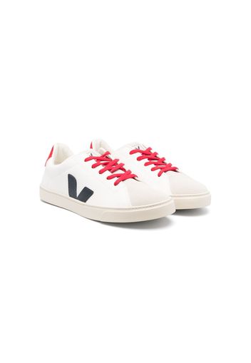 VEJA Kids logo-detail low-top sneakers - Bianco