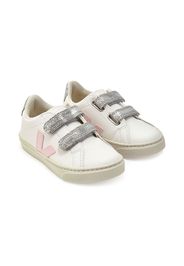 Veja Kids logo touch-strap sneakers - Bianco